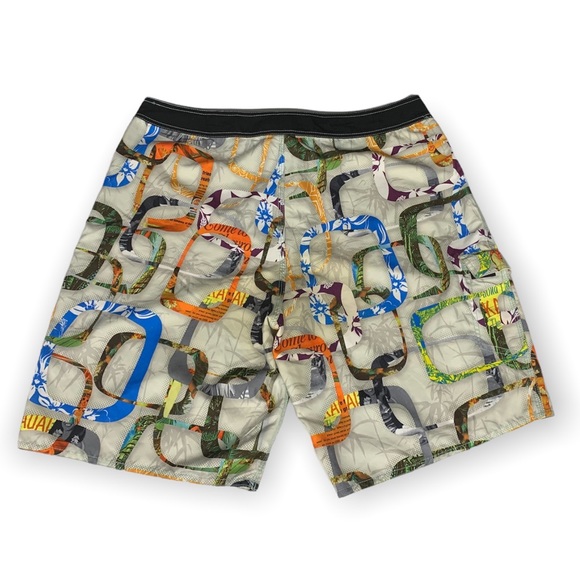OP Ocean Pacific Men’s Full Graphics Board Surf Shorts Swim Suit Trunks Size 38 - Picture 2 of 4